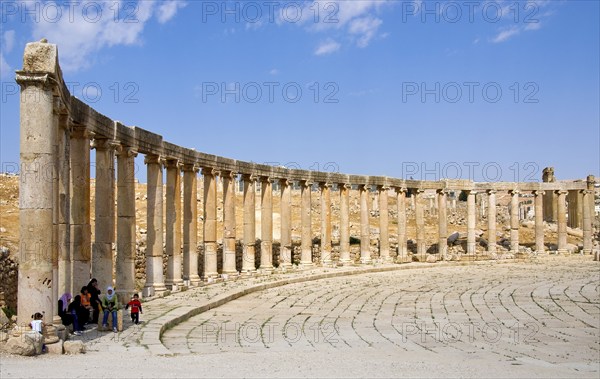JERASH, JORDAN, OCTOBER 23: Ruins of the famous archaeological ancient city of Jerash in Jordan