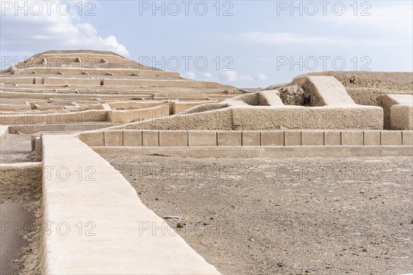 Adobe pyramids at Cahuachi, Cahuachi ceremonial center, Nazca, Peru, South America