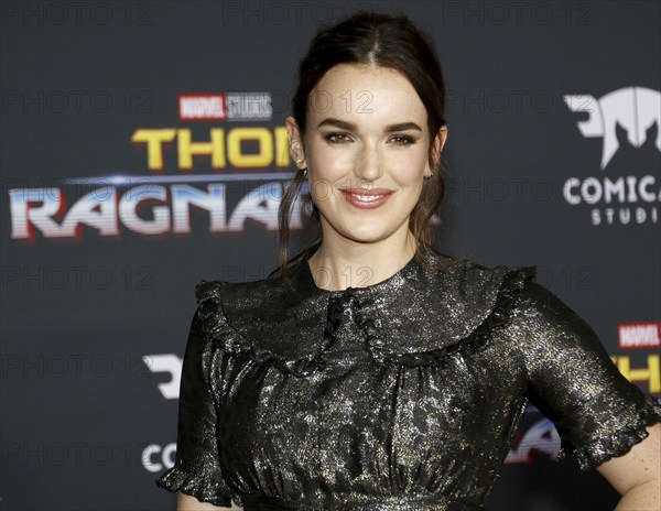 Elizabeth Henstridge at the World premiere of 'Thor: Ragnarok' held at the El Capitan Theatre in