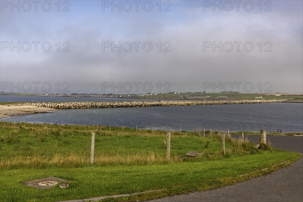 Churchill Barriers and Bay, Lamb Holm, Orkney, Scotland, Great Britain