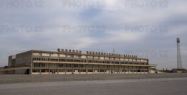 Nicosia, Cyprus, November 22 2016: Exterior view of the abandoned building of Nicosia International