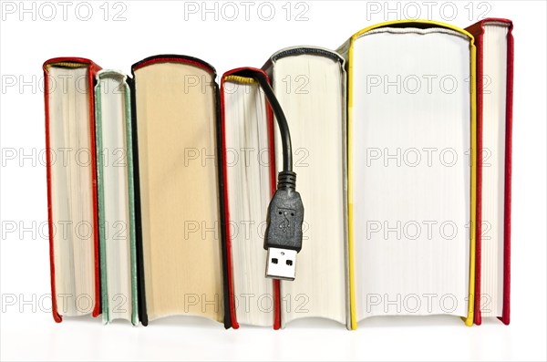 Books with USB cable sticking out