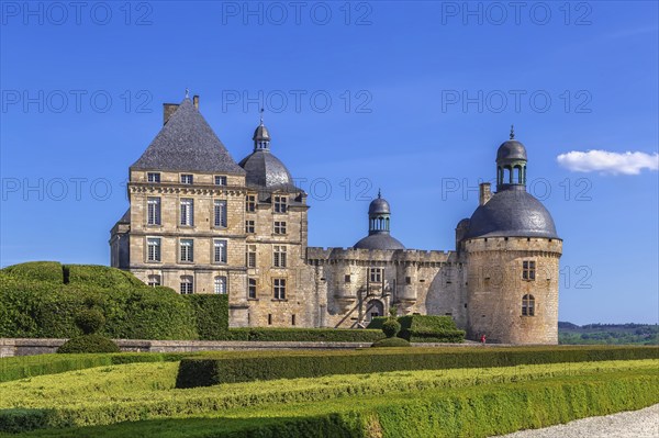 Chateau de Hautefort is French castle in Dordogne, France, Europe