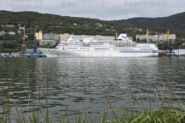 AVACHA BAY, KAMCHATKA PENINSULA, RUSSIAN FAR EAST, 4 SEPTEMBER, 2018: Evening view of white