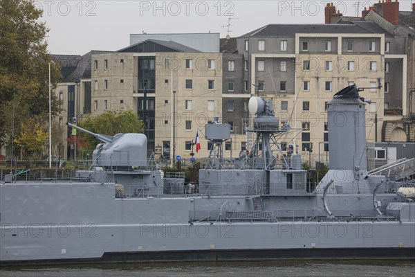 Former warship of the French Navy Escorteur d'Escadre Maille-Breze at the Quai de la Fosse, today