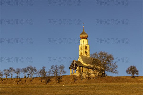 Evening atmosphere at St Valentin, Seis, South Tyrol, Italy, Europe
