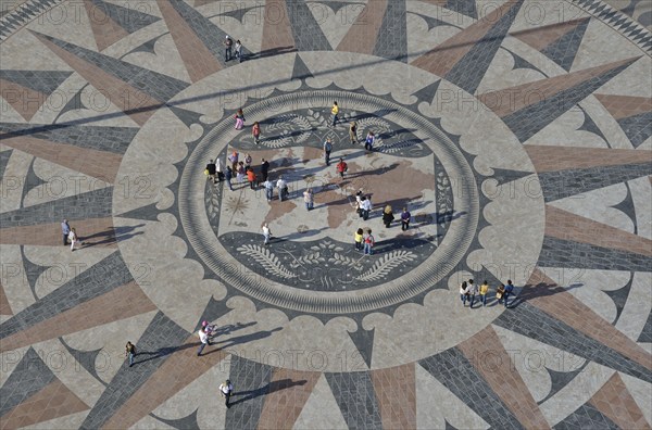 Compass rose, 50 meters in diameter, at the Padrão dos Descobrimentos, Monument to the Discoveries,
