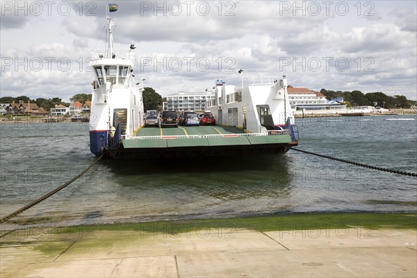 Sandbanks chain ferry from Studland Poole Harbour England