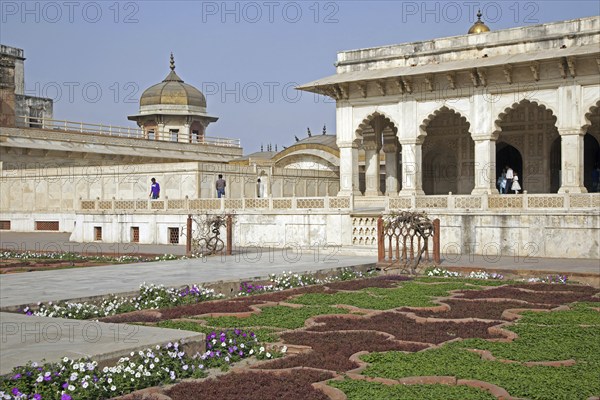 Gardens in the Agra Fort, Red Fort in Agra, Uttar Pradesh, India, Asia