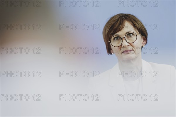 Bettina Stark-Watzinger (FDP), Federal Minister of Education and Research, at a press conference on
