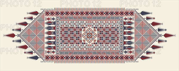 Tatreez, decorative Palestinian embroidery symbol