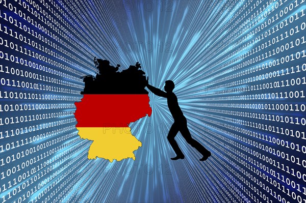 Symbolic image, boost Germany perspective, economy, lack of big data, Industry 4.0, enthusiasm