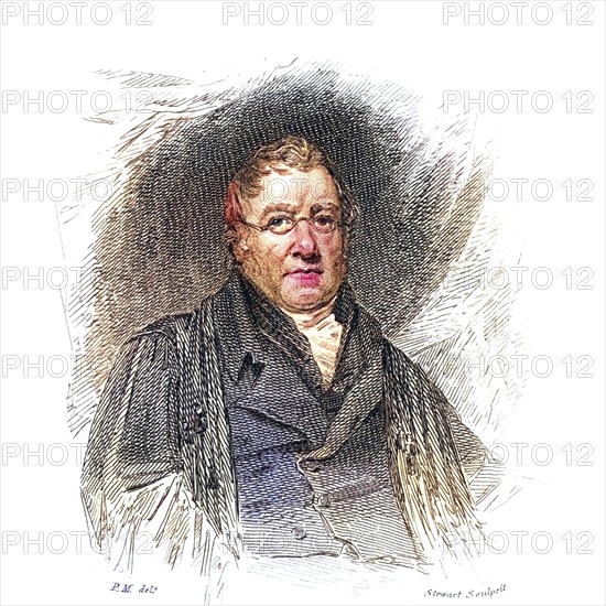 John Playfair (1748-1819) mathematician and geologist, born in Benvie, Argyll, Scotland, engraving