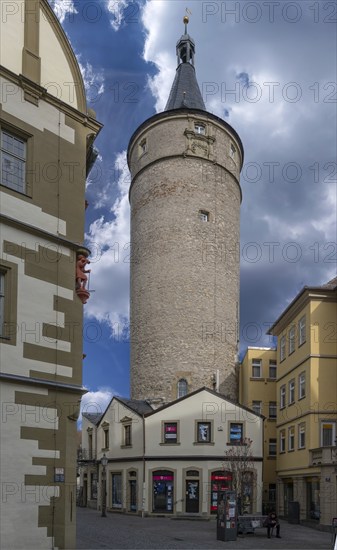 Falterturm, late medieval tower of the town fortifications, around 1480, Falterstraße, .Kitzingen,