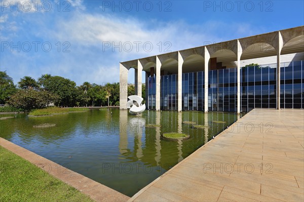 Foreign Ministry building, Itamaraty Palace or Palace of the Arches, designed by Oscar Niemeyer,