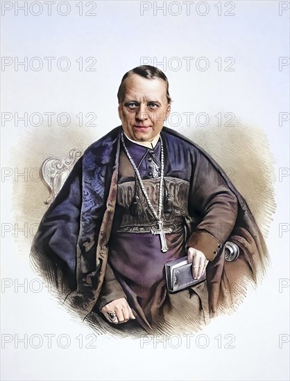 Johann Nepomuk Rotter 1807-1886), Benedictine monk, Abbot of Braunau Monastery in Bohemia,