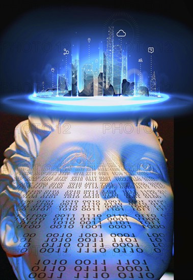 Symbol photo, digital future, thinking machine, ChatGBT, AI dangers, OpenAI, chatbot, artificial