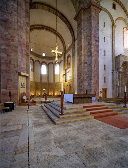 Altar, Imperial Cathedral, Speyer Cathedral, interior, Speyer, Rhineland-Palatinate, Germany,