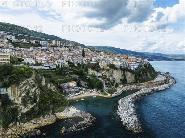 Pizzo from a drone, Calabria, Italy, Europe