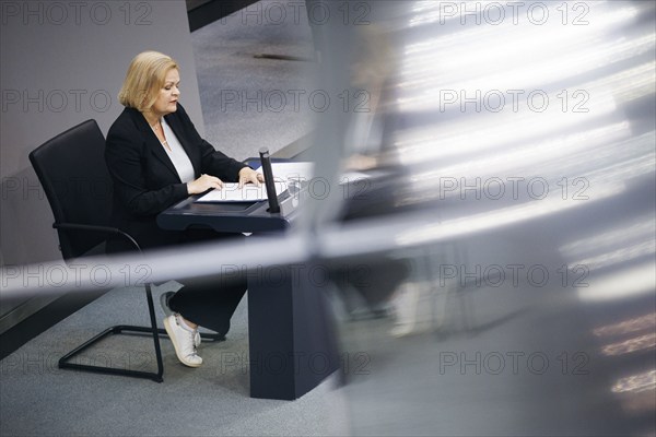 Nancy Faeser (SPD), Federal Minister of the Interior and Home Affairs, recorded during a speech on