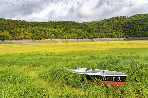The Edersee, near Waldeck, the third largest reservoir in Germany, is currently only 13% full, the