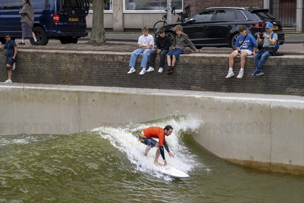Surfing facility in the city centre of Rotterdam, Rif010, supposedly the world's first wave