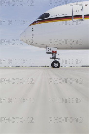 Government aircraft A350 Konrad Adenauer at BER airport in Berlin, 1 May 2024 / Photographed on