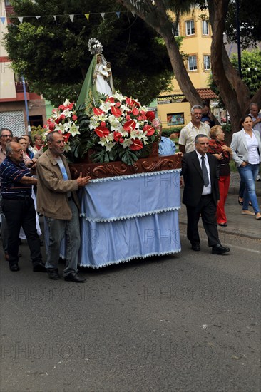 Fiesta procession Nuestra Senora de la Candelaria, Gran Tarajal, Fuerteventura, Canary Islands,