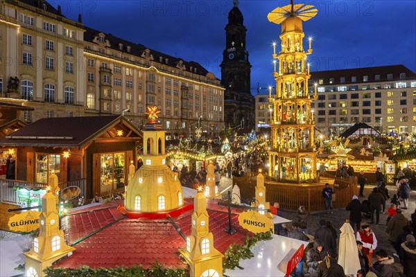 The Dresden Striezelmarkt is a Christmas market in Dresden. It has been held in Advent since 1434,