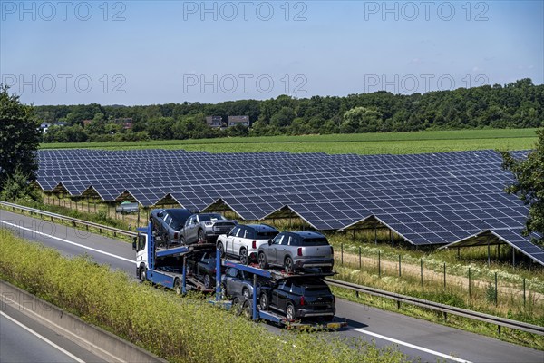 Solar park near Neukirchen-Vluyn, along the A40 motorway, over 10, 000 solar modules spread over 4