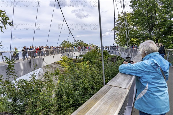 The Königsstuhl Skywalk on the chalk cliffs of Rügen, viewing platform on the famous Königsstuhl