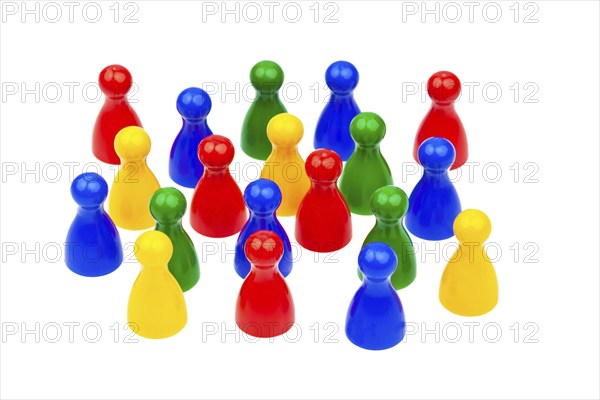 Integration through togetherness in society. Equal rights and harmony in the team. Colourful