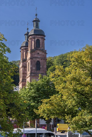 View of Miltenberg, with the parish church of St James, Lower Franconia, Bavaria, Germany, Europe