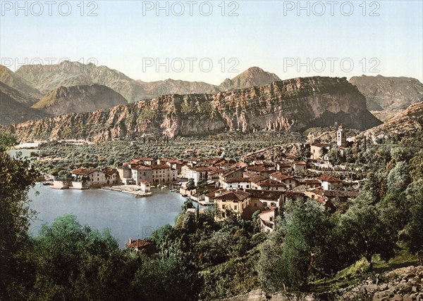 Torbolo, Torbole, general view, Lake Garda, Italy, general view, Lake Garda, Italy, Historical,