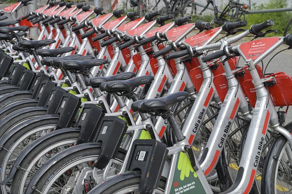 DB Call a bike hire bikes, Central Station, Mitte, Berlin, Germany, Europe