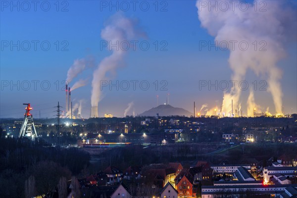 UNIPER coal-fired power plant Gelsenkirchen-Scholven, power plant units and cooling towers,