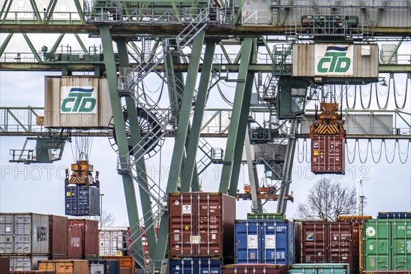 Port of Dortmund, Container Terminal Dortmund CTD, trimodal terminal, transport by rail, road and