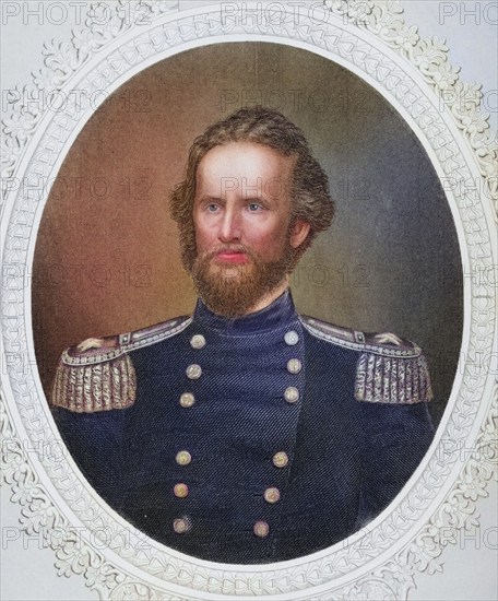 Nathaniel Lyon, 1818 to 1861, Union General in the Civil War, killed in the Battle of Wilson's