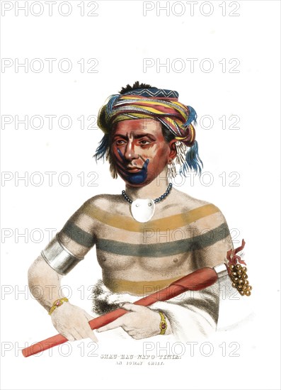 American Indian, Native American, Shau-Hau-Napo-Tinta, Chief of the Ioway tribe, United States of