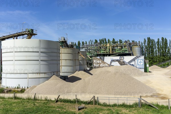 Holemans Ellerdonk gravel works, near Wesel, gravel quarrying, gravel extraction, North