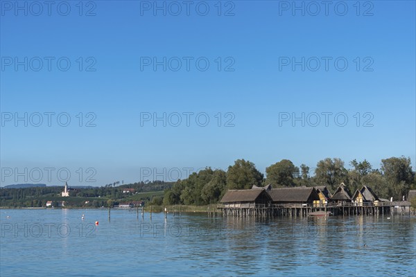 Unteruhldingen, Pfahlbaumuseum, Lake Constance, reconstruction, Stone Age, Birnau Monastery Church,