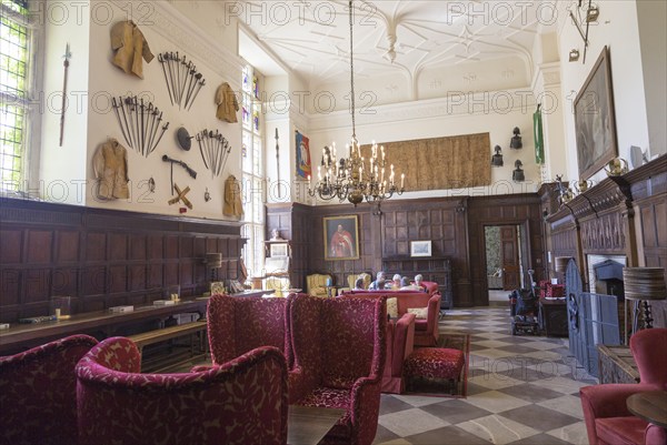 Great Hall inside Littlecote House Hotel, Hungerford, Berkshire, England, UK
