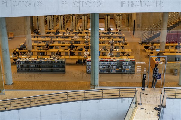 The Danish Royal Library, new building, the so-called Black Diamond, one of the reading rooms,