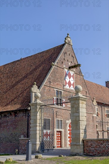 Raesfeld moated castle, outer bailey, Academy of Crafts, Raesfeld, Münsterland, North
