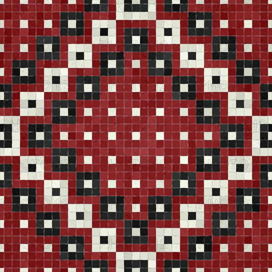 Mosaic tiles background, seamless vector pattern