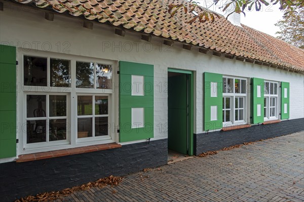 Fisherman's house in the NAVIGO Visserijmuseum, fishery museum at Oostduinkerke, Koksijde, West