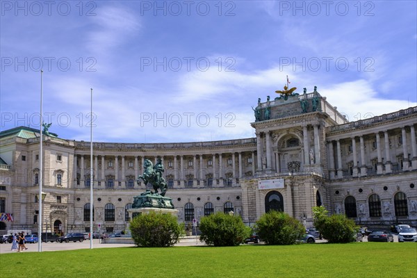 Heldenplatz, Hofburg Imperial Palace, with equestrian monument to Archduke Karl, 1st district,