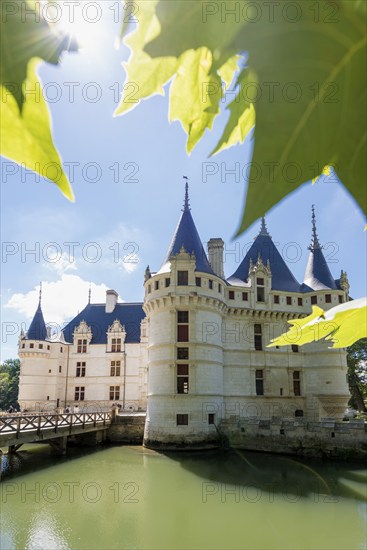 Chateau Azay-le-Rideau, Department Indre-et-Loire, Centre-Val de Loire region, France, Europe