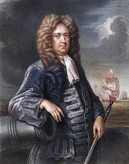 Sir George Rooke 1650 to 1709 English naval commander and admiral, Historical, digitally restored