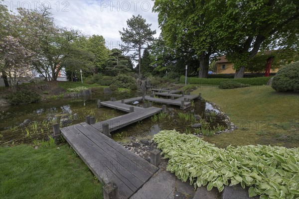 Japanese Garden, Bad Langensalza, Thuringia, Germany, Europe